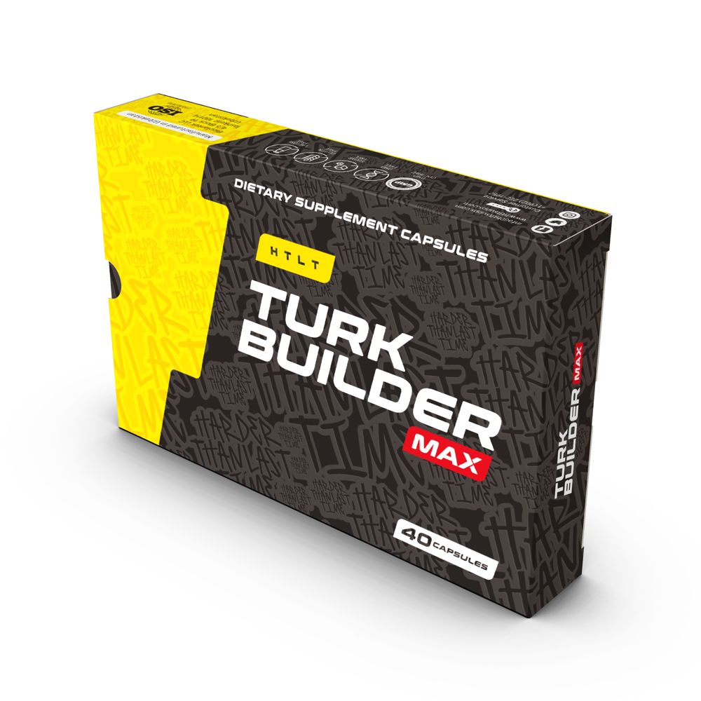 HTLT Turk Builder Max capsule box in black and yellow.